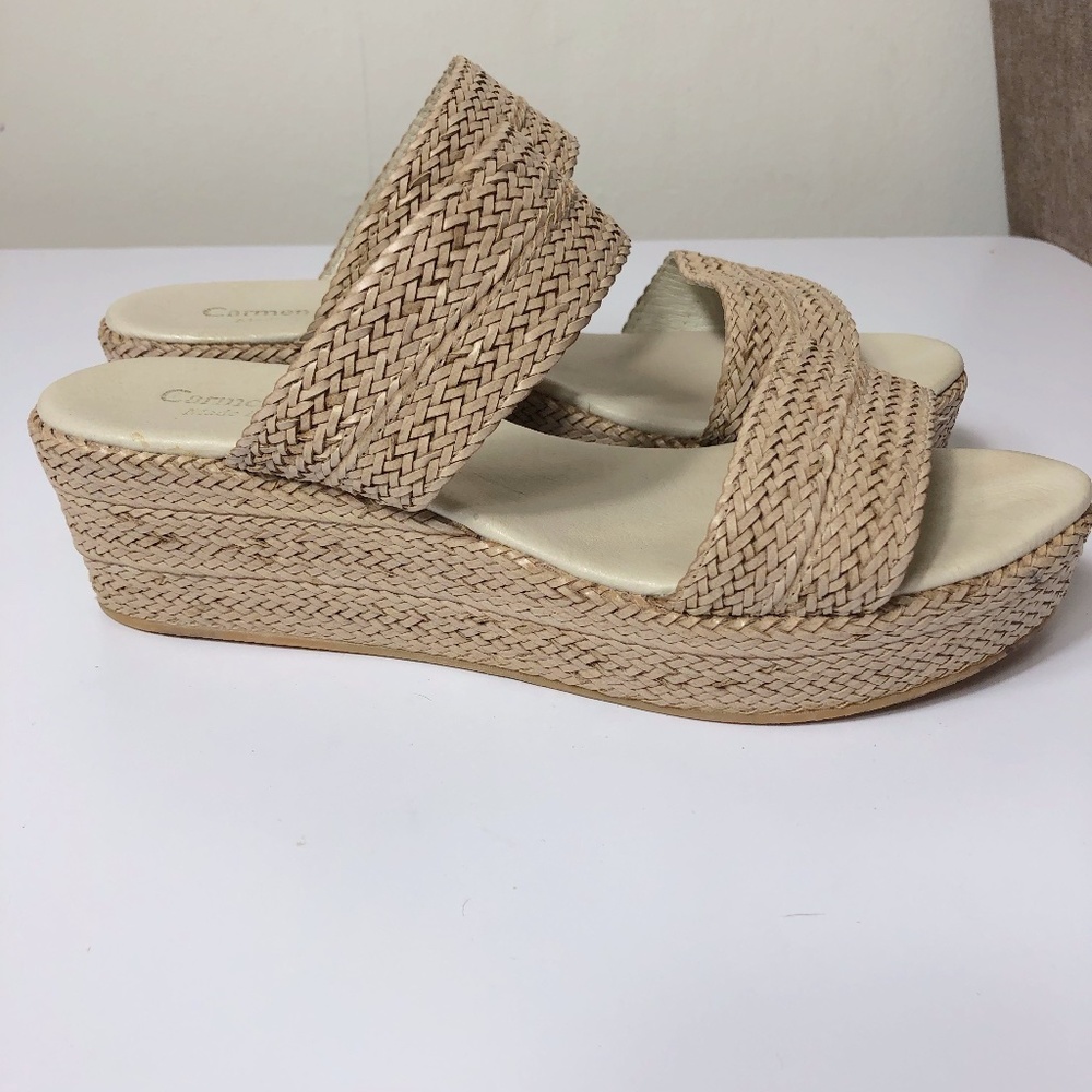 Anthropologie Carman Salas Woven Platform Sandal